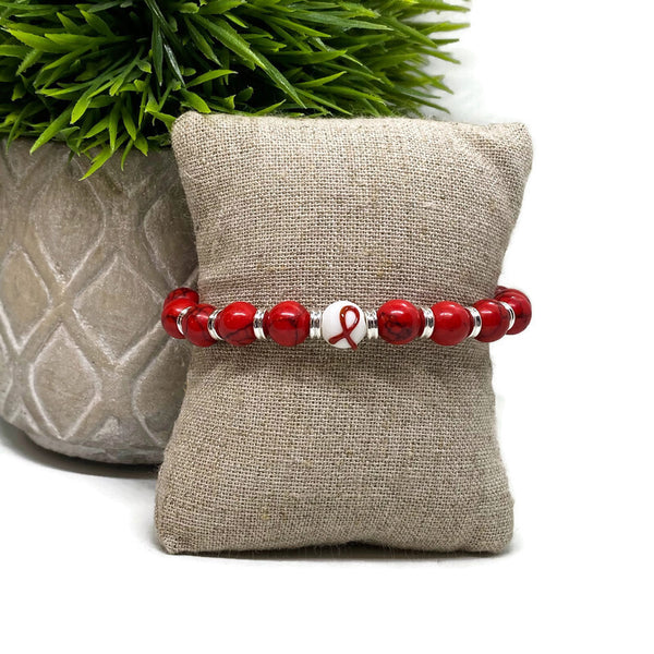 AIDS Awareness Unisex (Men's/Women's/Kid's) Stretch Bracelet
