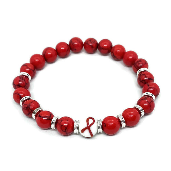 AIDS Awareness Unisex (Men's/Women's/Kid's) Stretch Bracelet