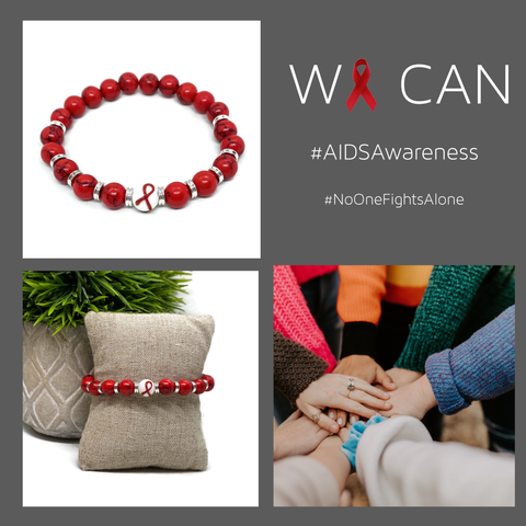 AIDS Awareness Unisex (Men's/Women's/Kid's) Stretch Bracelet