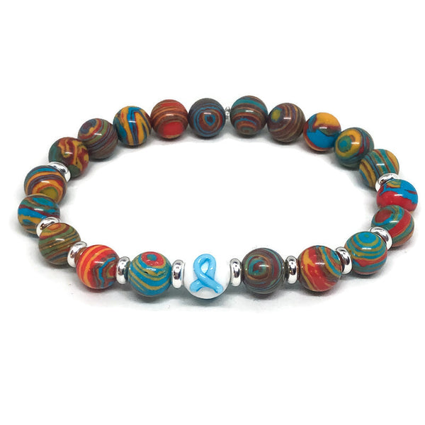 Autism Awareness Unisex (Men's/Women's/Kid's) Stretch Bracelet - Puzzle Piece Color