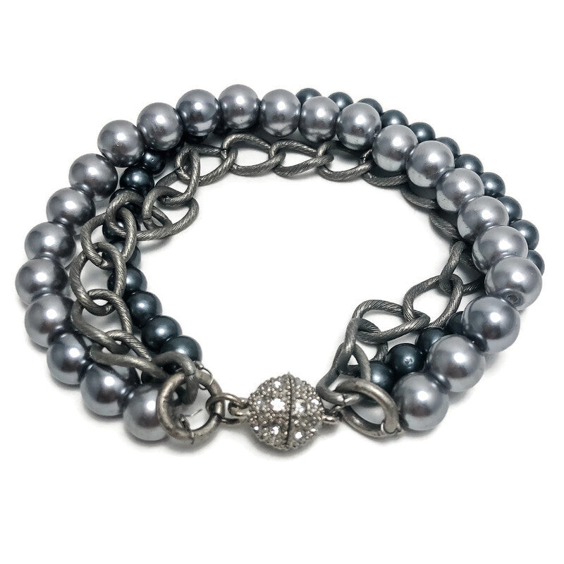 Lilac Bloom Multi Strand Bracelet