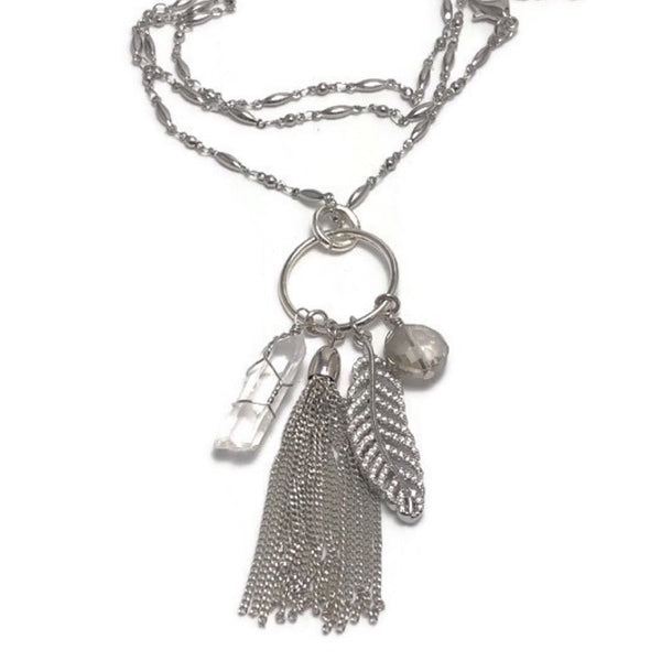 Jaycee Crystal Cluster Necklace