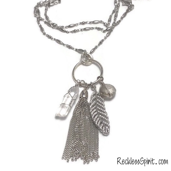 Jaycee Crystal Cluster Necklace