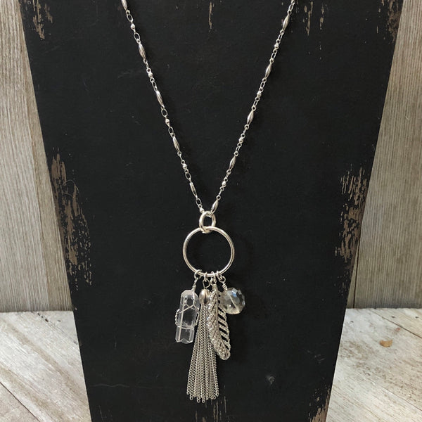 Jaycee Crystal Cluster Necklace