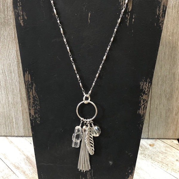 Jaycee Crystal Cluster Necklace