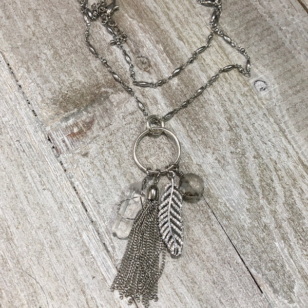 Jaycee Crystal Cluster Necklace