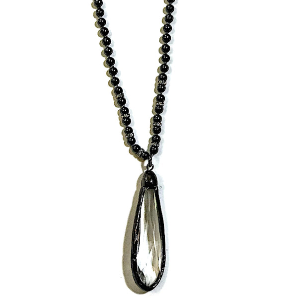 Bright Skies Crystal Teardrop Necklace