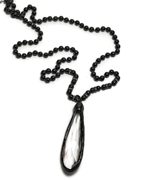 Bright Skies Crystal Teardrop Necklace
