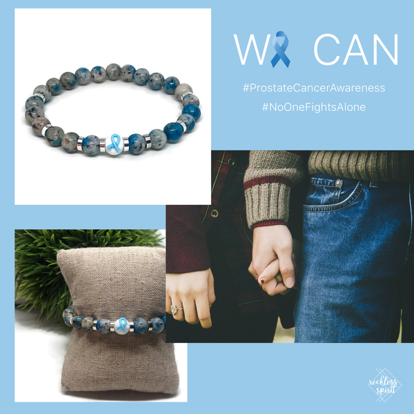 Prostate Cancer Awareness Unisex (Men's or Women's) Stretch Bracelet