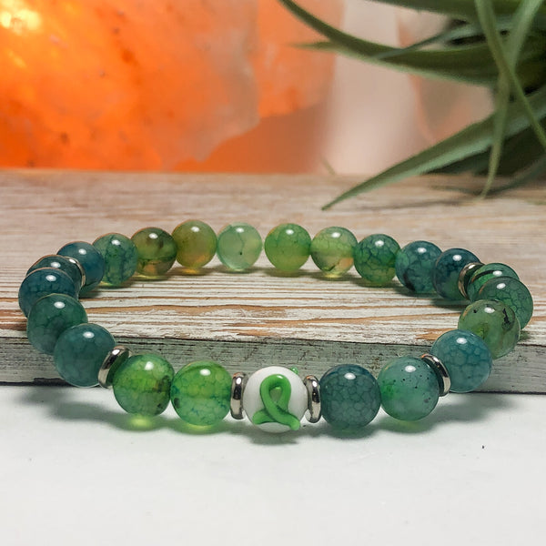 Non-Hodgkins Lymphoma Cancer Awareness Unisex (Men's or Women's) Stretch Bracelet