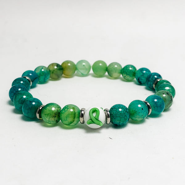 Non-Hodgkins Lymphoma Cancer Awareness Unisex (Men's or Women's) Stretch Bracelet