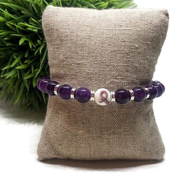 Pancreatic Cancer Awareness Unisex (Men's or Women's) Stretch Bracelet