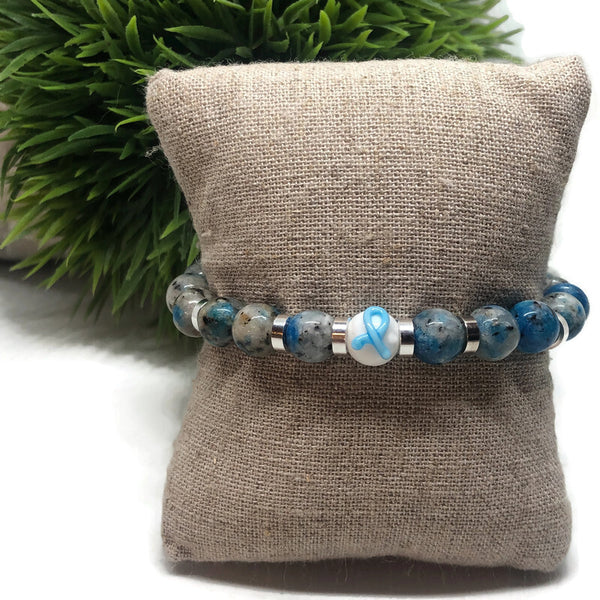Prostate Cancer Awareness Unisex (Men's or Women's) Stretch Bracelet