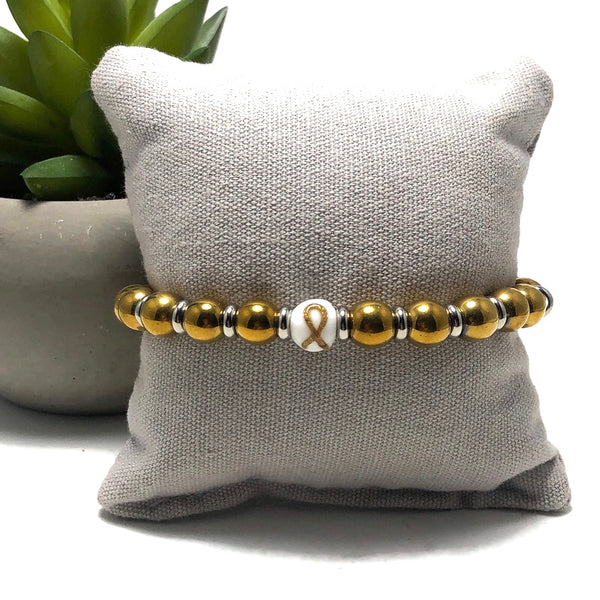 Children's Cancer Awareness Unisex (Men's/Women's/Kid's) Stretch Bracelet