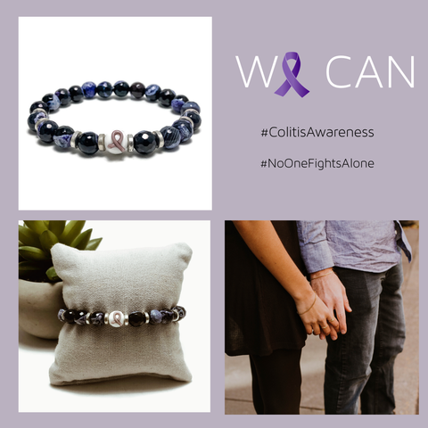 Colitis Awareness Unisex Stretch Bracelet