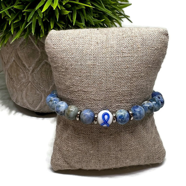 Colon Cancer Awareness Unisex (Men's or Women's) Stretch Bracelet