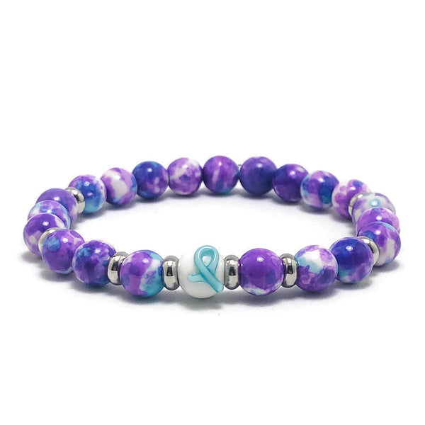 Domestic Violence Survivors Awareness Unisex (Men's/Women's/Kid's) Stretch Bracelet