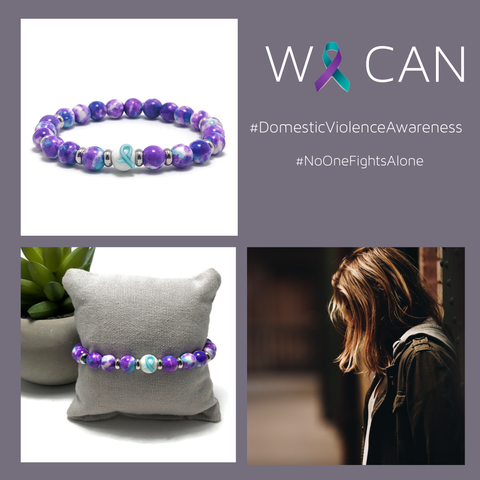 Domestic Violence Survivors Awareness Unisex (Men's/Women's/Kid's) Stretch Bracelet