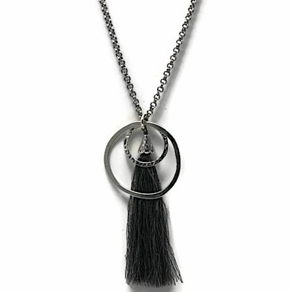 Lilou Ringed Tassel Necklace