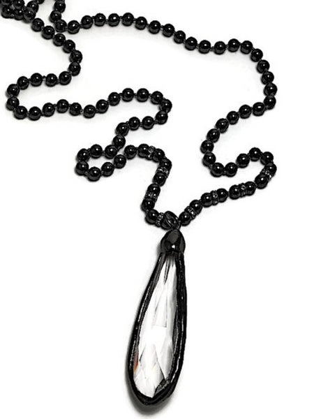 Bright Skies Crystal Teardrop Necklace