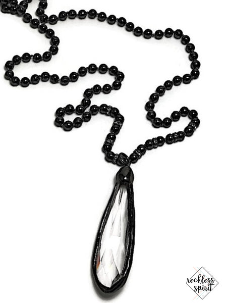 Bright Skies Crystal Teardrop Necklace
