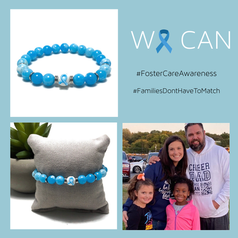 Foster Care Awareness Unisex (Men's/Women's/Kid's) Stretch Bracelet
