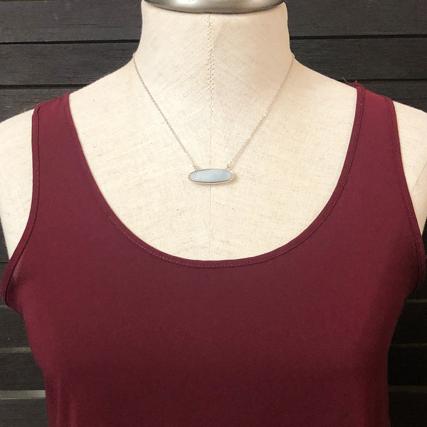 Oval Amazonite Bar Necklace
