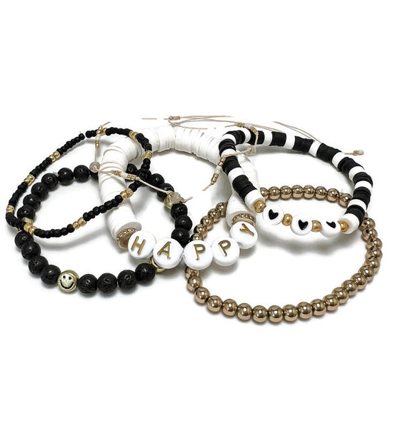 Happy Stack Choose Happy Stretch Bracelet Set