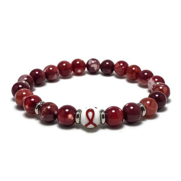 Heart Disease Awareness Unisex (Men's/Women's/Kid's) Stretch Bracelet