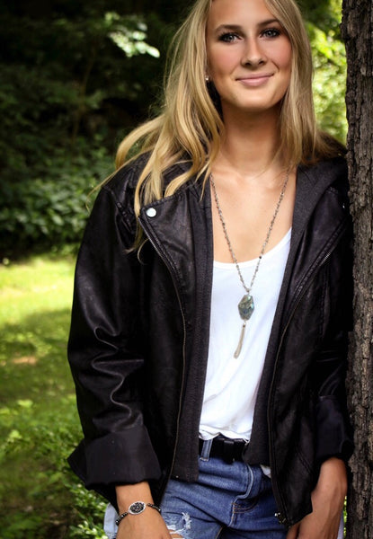 Be Strong Labradorite Tassel Necklace