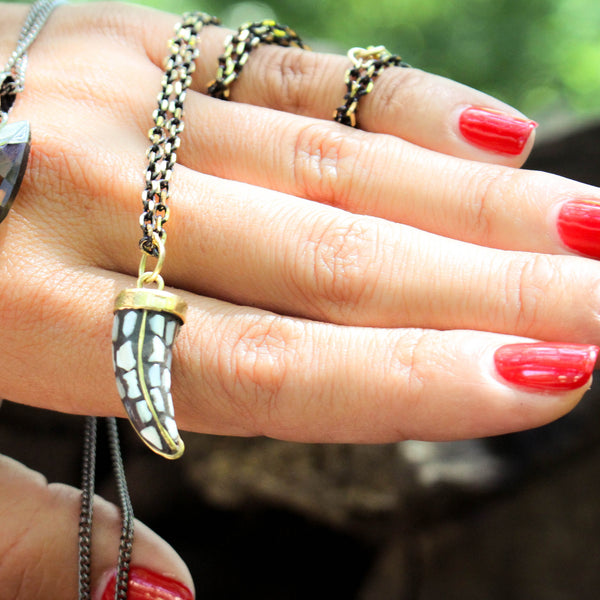 Tibetan Horn Layering Necklace