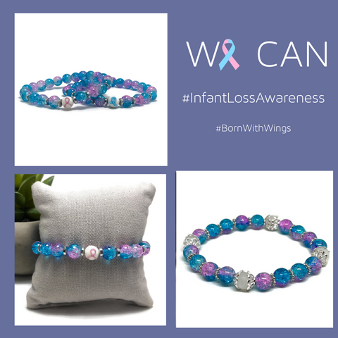 Infant Loss Awareness Unisex (Men's/Women's/Kid's) Stretch Bracelet