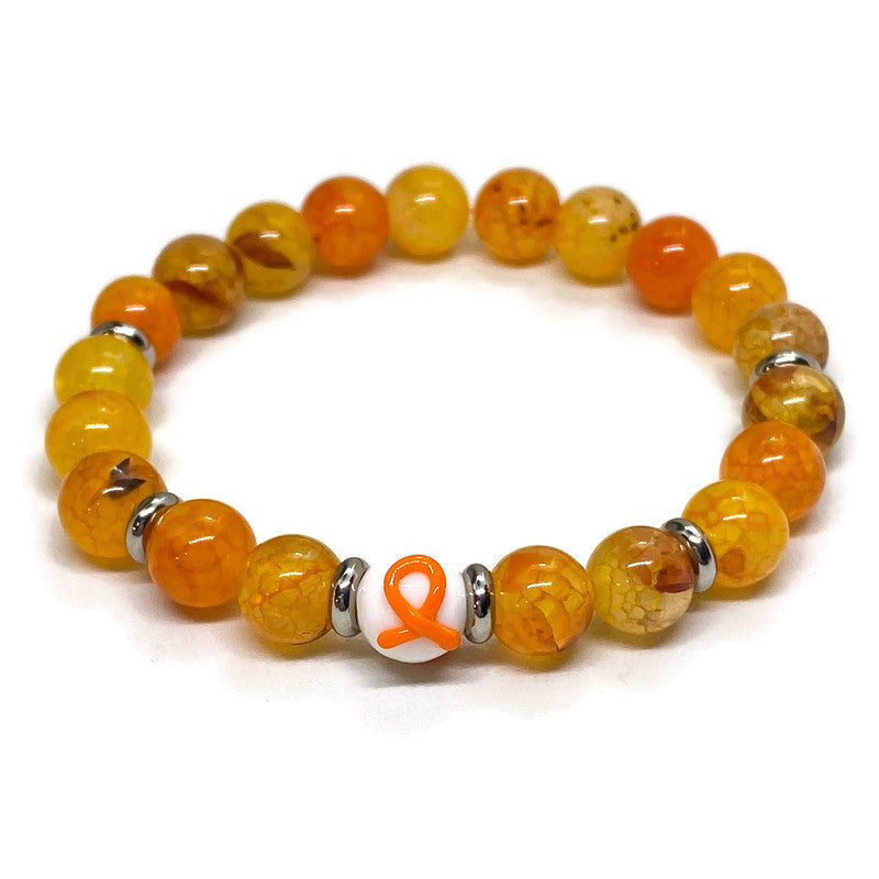 Leukemia Cancer Awareness Unisex (Men's/Women's/Kid's) Stretch Bracelet