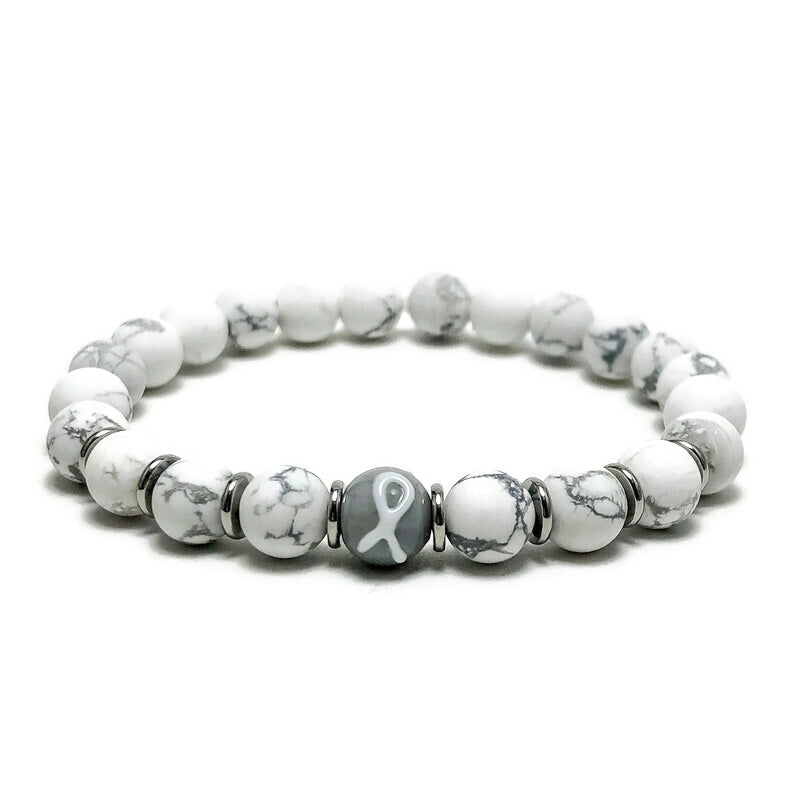 Lung Cancer Awareness Unisex (Men's/Women's/Kid's) Stretch Bracelet