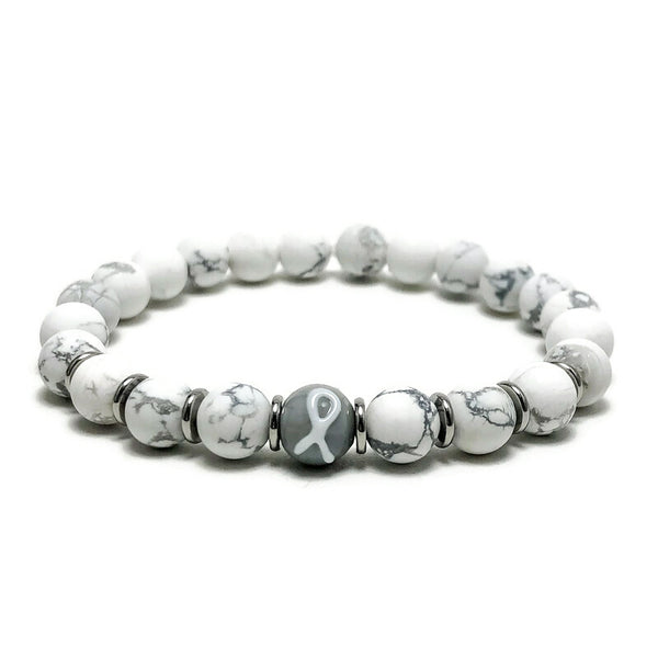 Lung Cancer Awareness Unisex (Men's/Women's/Kid's) Stretch Bracelet