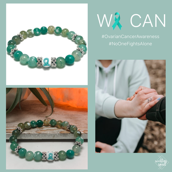 Ovarian Cancer Awareness Stretch Bracelet