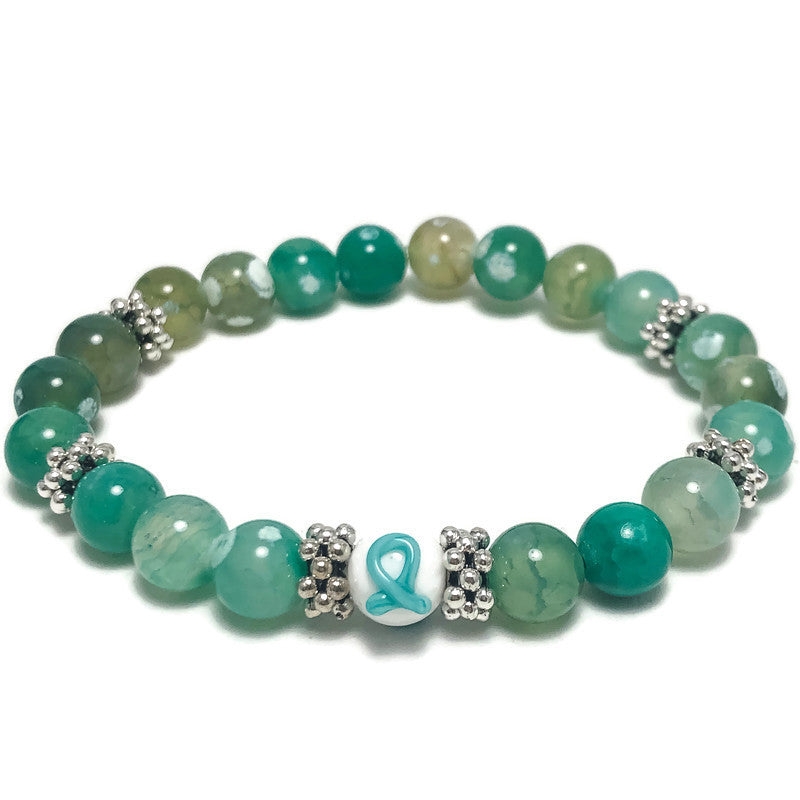 Ovarian Cancer Awareness Stretch Bracelet
