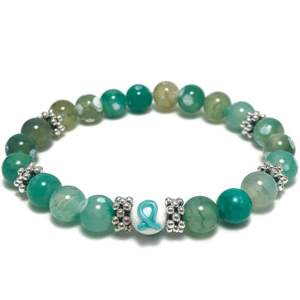 Ovarian Cancer Awareness Stretch Bracelet