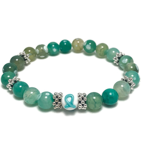 Ovarian Cancer Awareness Stretch Bracelet
