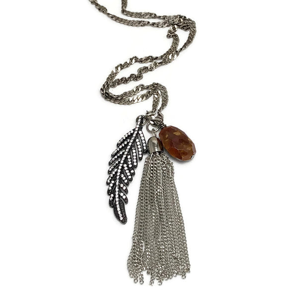 Wildfire Rhinestone Cluster Necklace