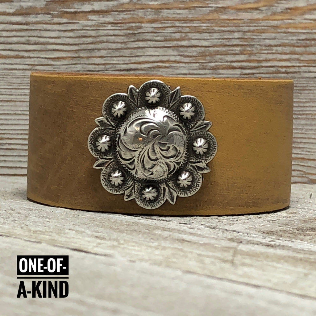 Berry Bliss Leather Cuff Bracelet One-Of-A-Kind