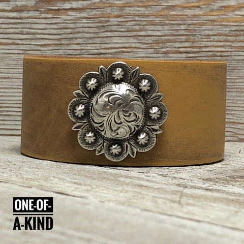 Berry Bliss Leather Cuff Bracelet One-Of-A-Kind