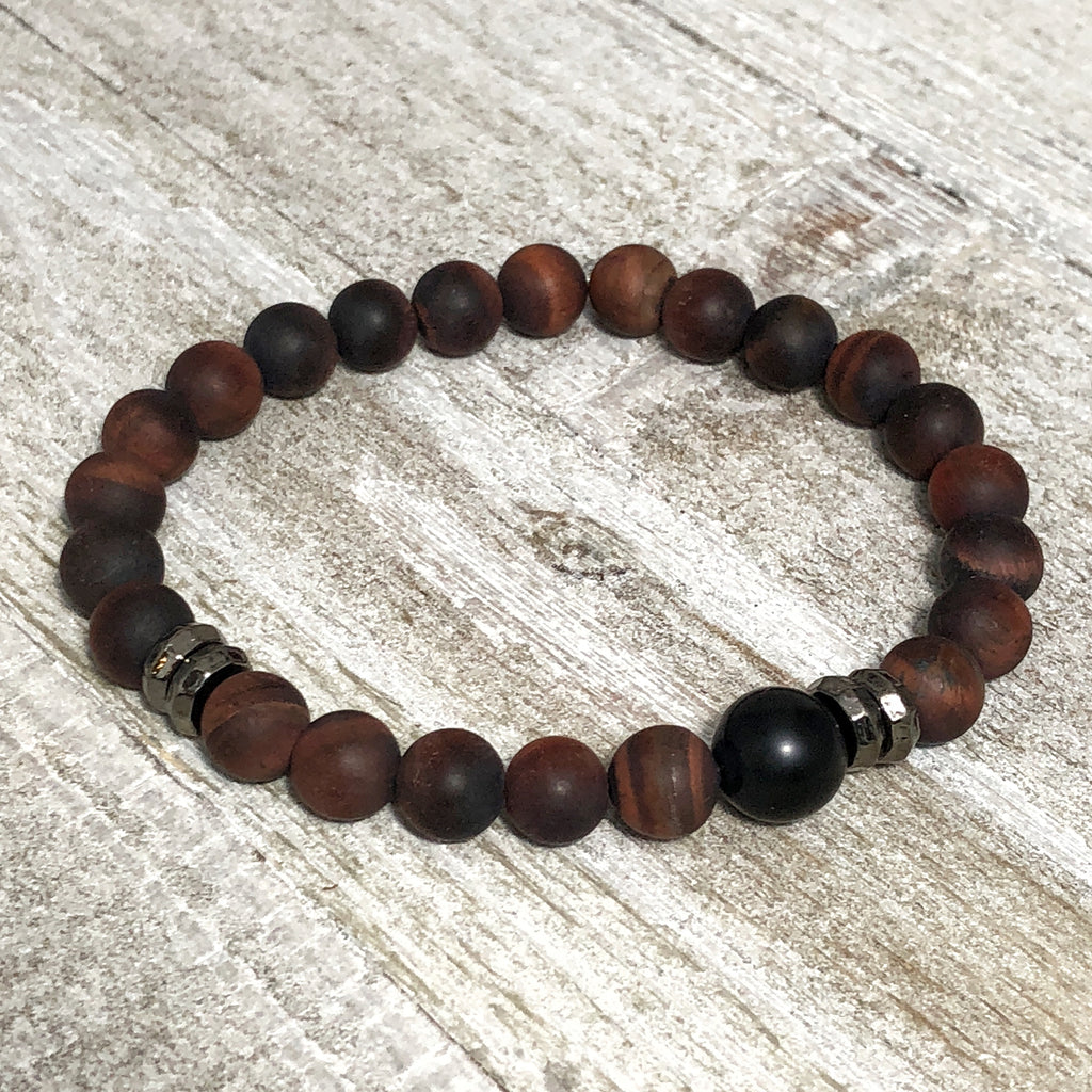 Brecciated Jasper Mens Stretch Bracelet