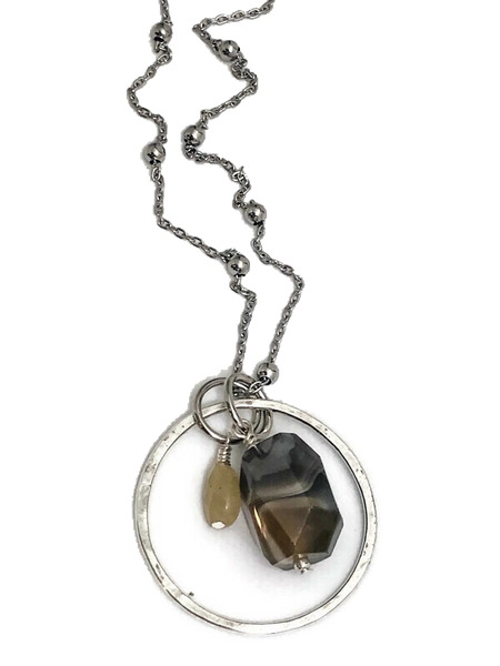 Mineral Bliss Pendant Ring Necklace