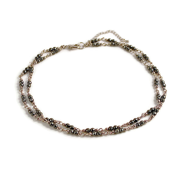 Faceted Midnight Chain Choker Necklace