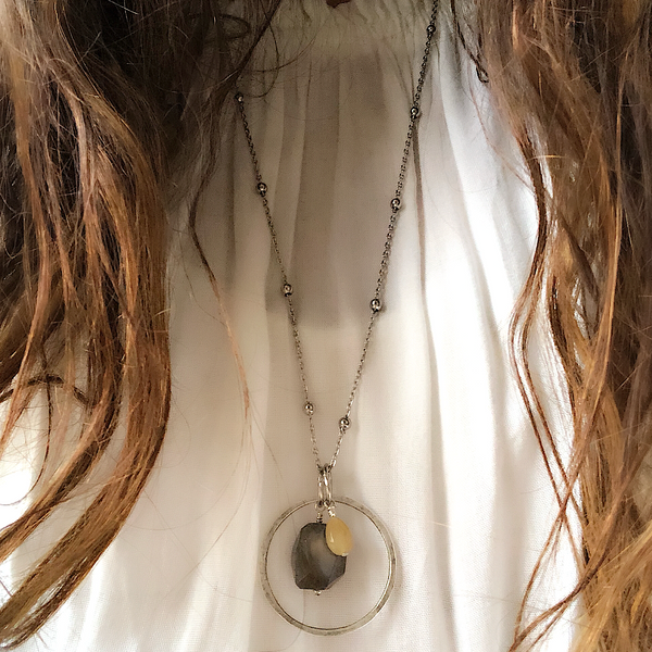 Mineral Bliss Pendant Ring Necklace