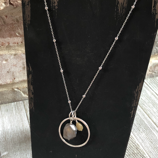 Mineral Bliss Pendant Ring Necklace