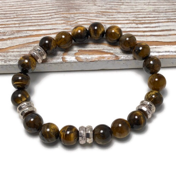 HEALING STONES - Tiger's Eye Womens Stretch Bracelet