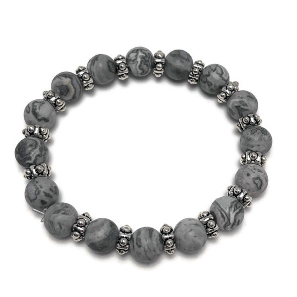 HEALING STONES - Picasso Jasper Womens Stretch Bracelet