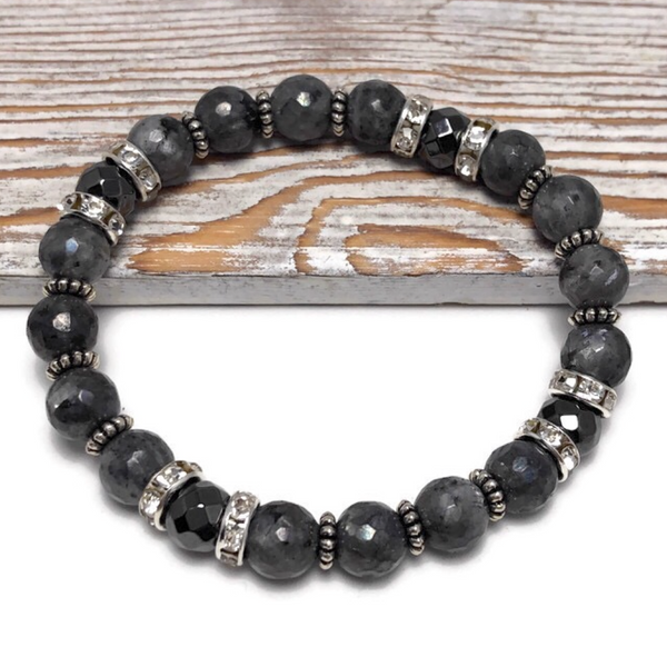 HEALING STONES - Labradorite Womens Stretch Bracelet
